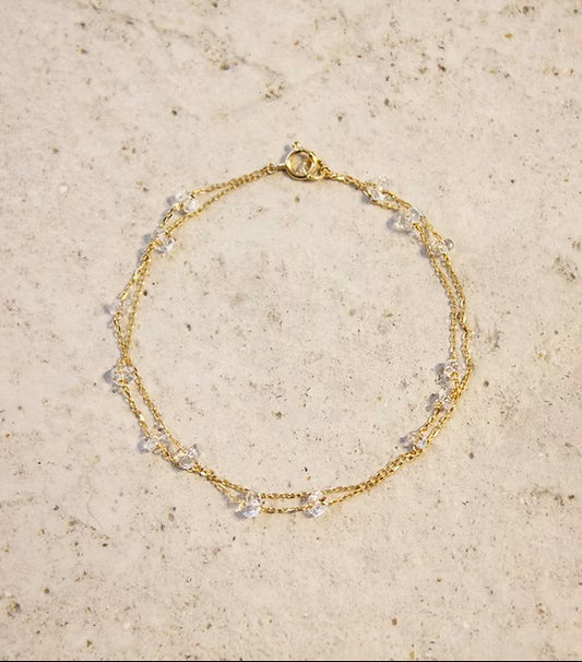 Loop 2 Line Bracelet K10YG