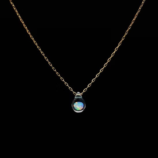 S Drop Necklace K18